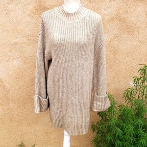 Isabel Maternity sparkle ribbed knit long wide cuffed sleeves oversized …